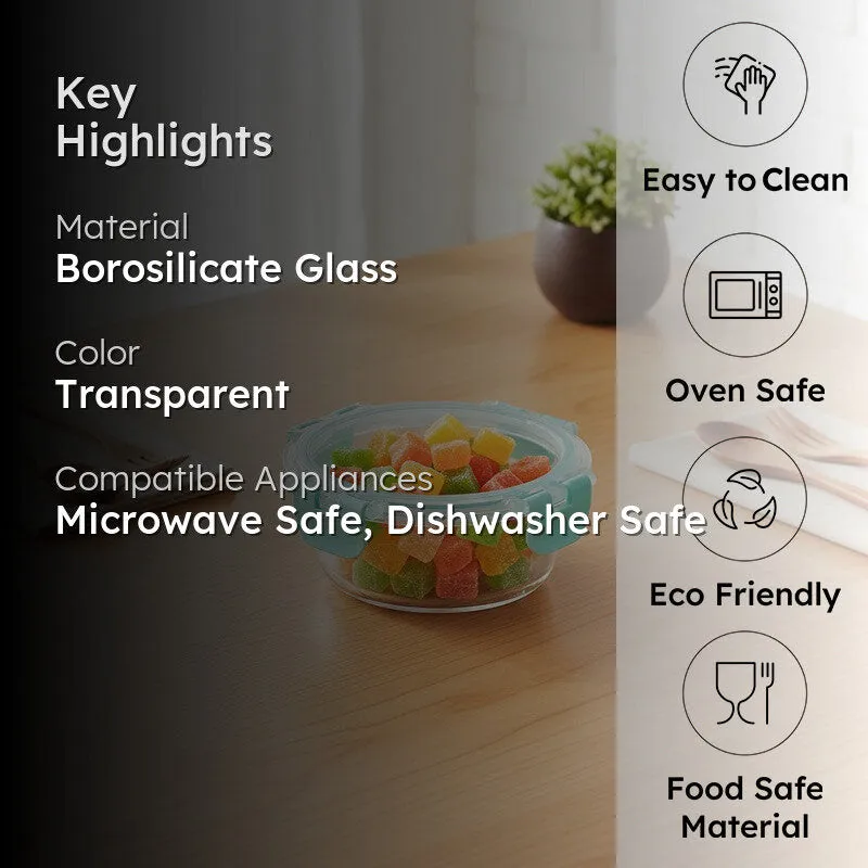 Snakro Leak Proof Glass Lunch Box - 215 ML media 2
