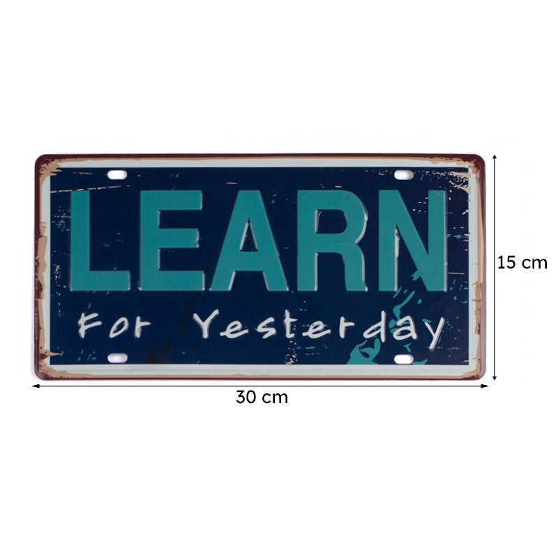 Learn From Yesterday Metal Wall Accent media 7