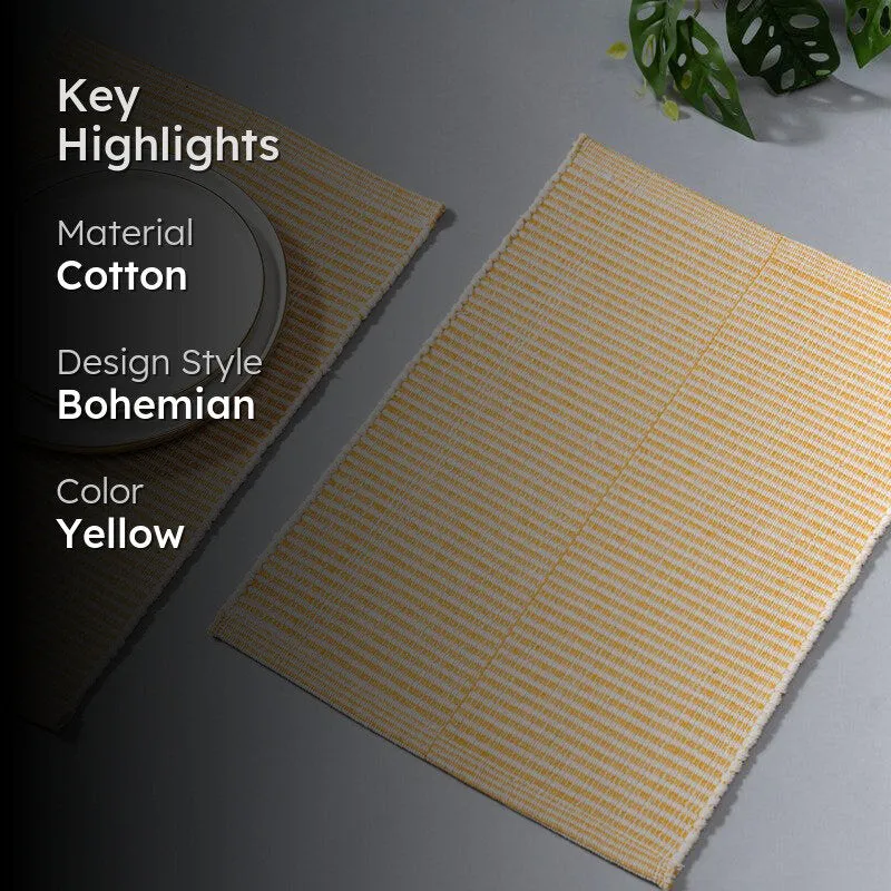 Calli Handwoven Table Mat - Set Of Two media 2