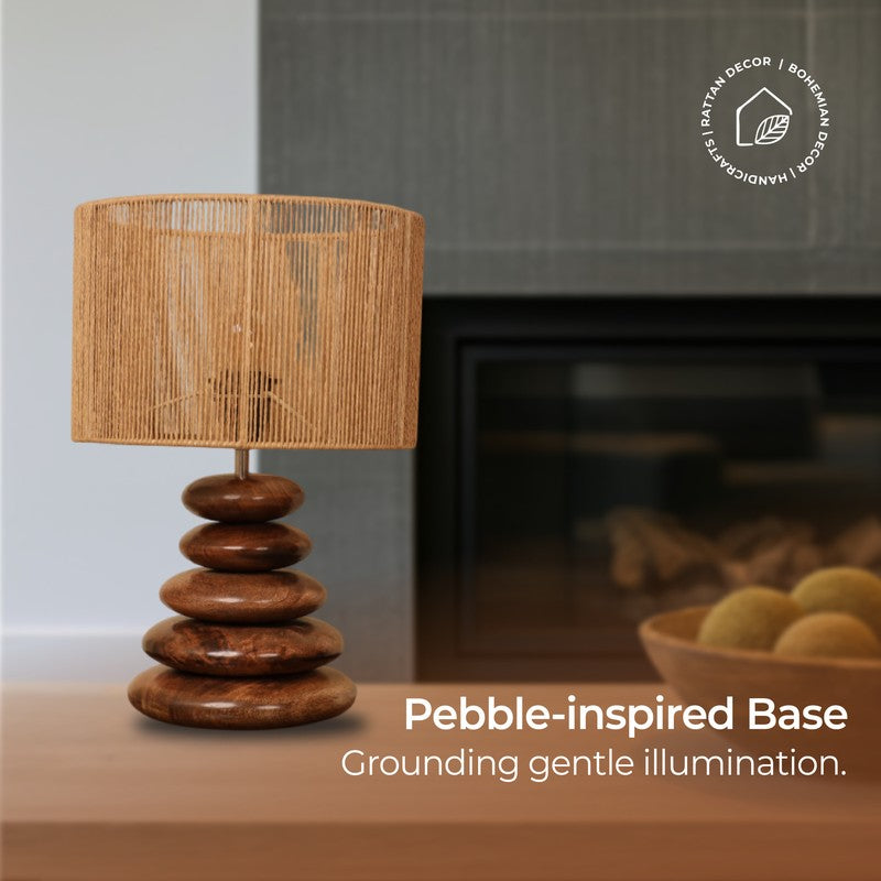 Pebble Mango Wood Table Lamp media 6