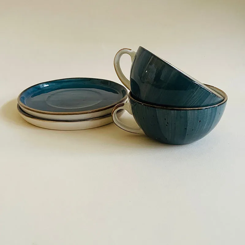 Cerabrew Ceramic Cup & Saucer (320 mL Each) - Set of Two media 6