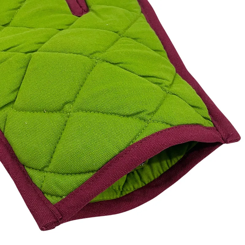Swayam Teplo Kitchen Gloves (Olive Green & Red) - Set Of Two media 3