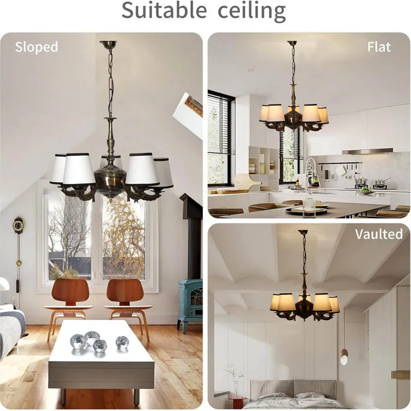 Dona Conical Golden Antique Ceiling Lamp media 4