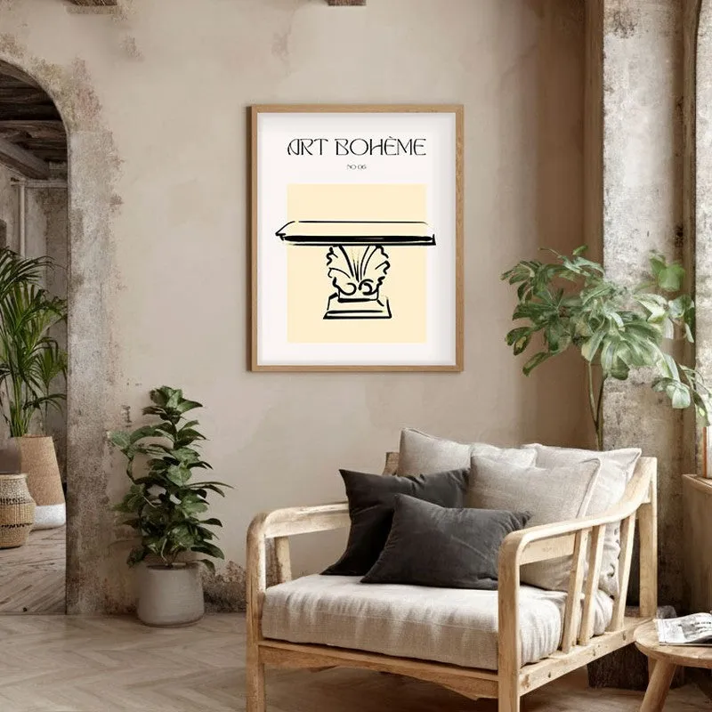 Modern Relic Canvas Wall Painting With Brown Frame media 5