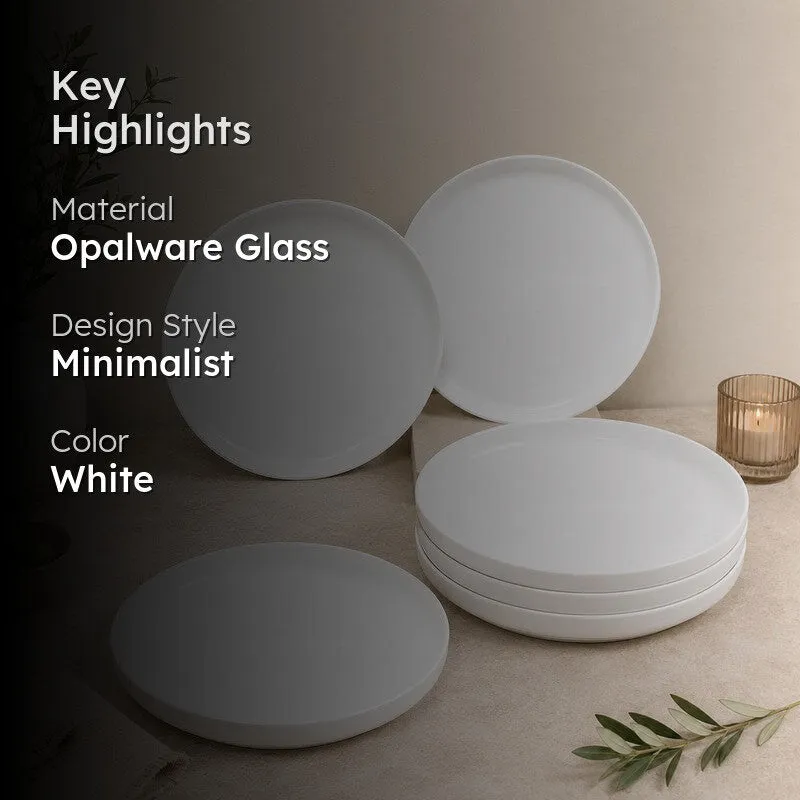 SnackBloom Opalware Glass (Large) Quarter Plates - Set of Six media 2