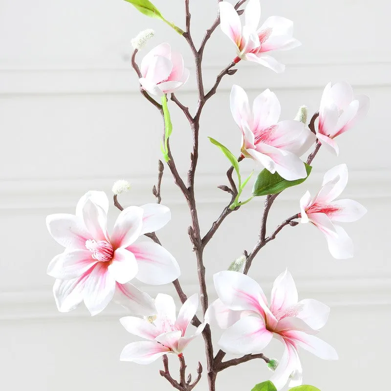 Magnolia Artificial Flower Stem - White media 5