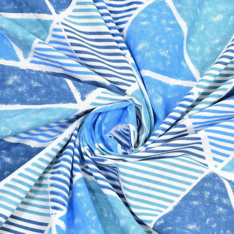 Softo Cotton Bedsheet (Blue) - 240 TC media 6