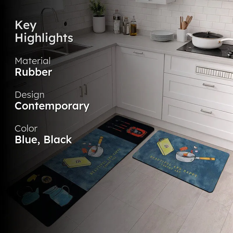 KettleCharm Rubber Kitchen Floor Mats - Set of Two media 2