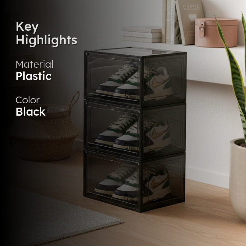 Pair Keep Shoe Rack (Black) - Set Of Three media 2