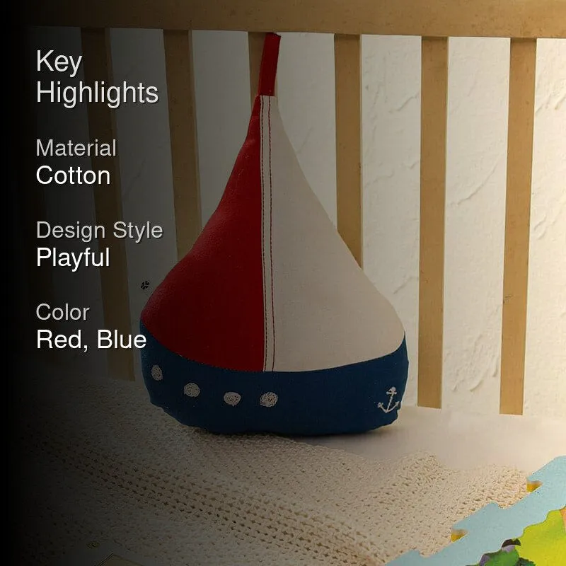 Happy Sailor Boat Shaped Cushion media 2