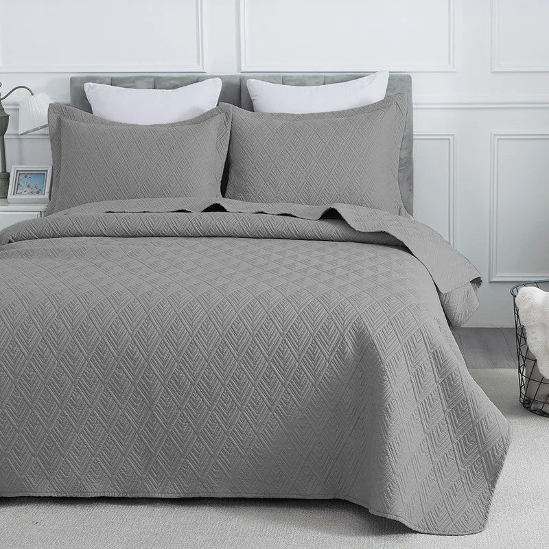 Stone Grey Bed Cover media 3