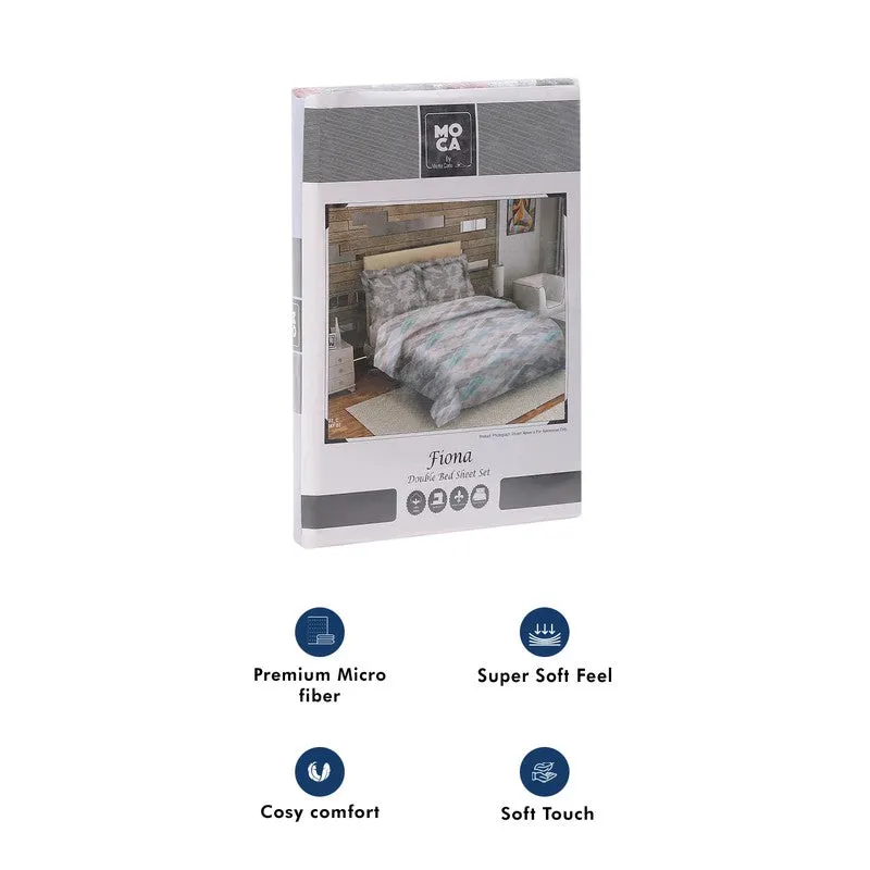 Monte Carlo Modern Muse Cotton Bedsheet (Grey) - 104 TC media 10