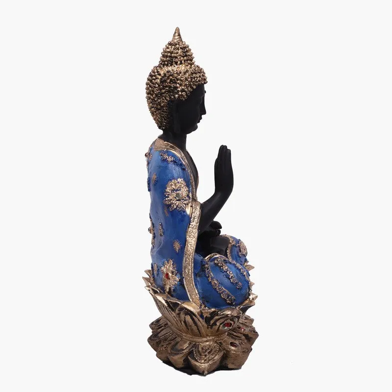 Solace Buddha Polyresin Idol (10 inches) - Yellow media 4