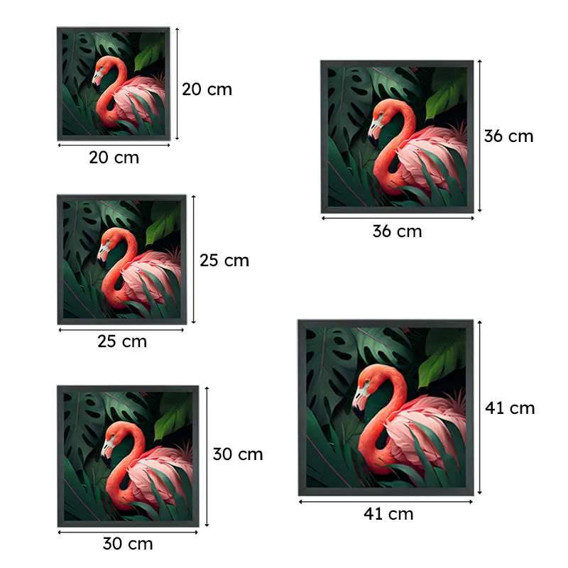Hidden Flamingo Wall Art With Resin Frame media 8