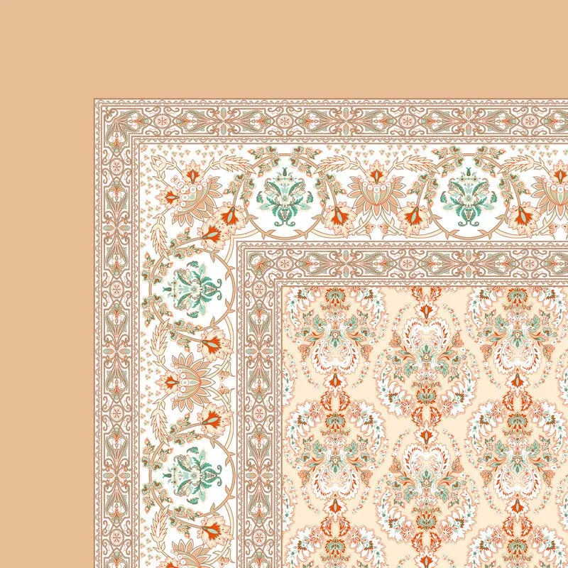 Rang Flowy Cotton Bedsheet (Orange) - 120 TC media 5