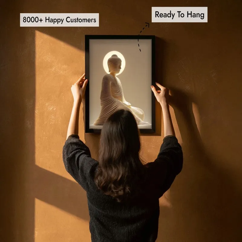 Ascension of the Buddha Archival Paper Wall Painting With Black Frame media 7