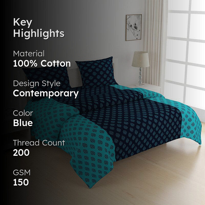 Swayam Dama Ethnic Bedding Set - Blue media 2