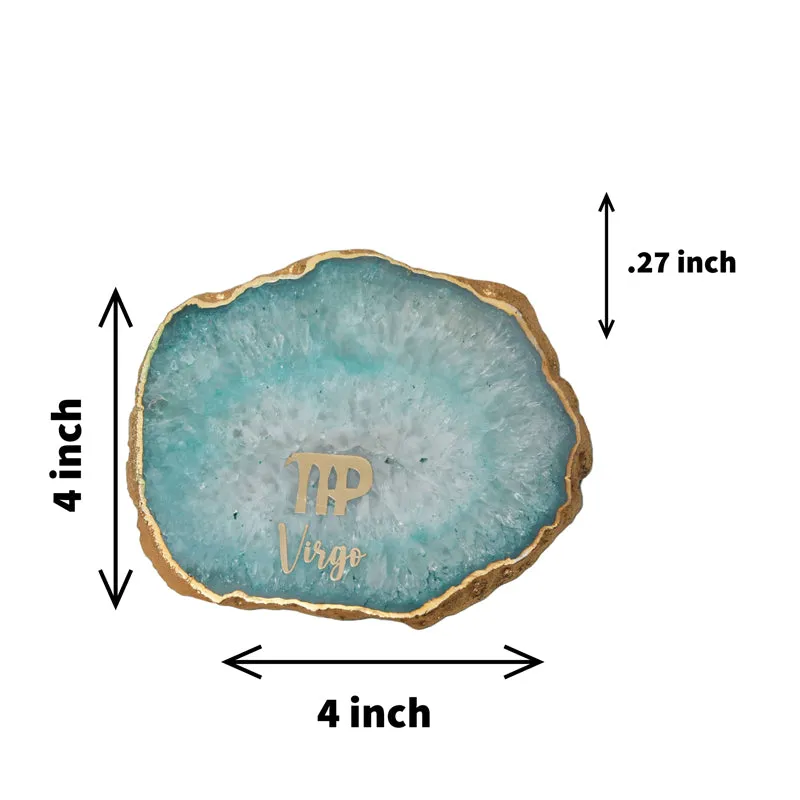 Virgo Agate Coaster - Turquoise media 5