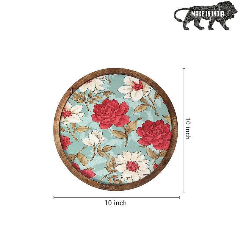 Hetty Floral Circular Wood Platter media 4