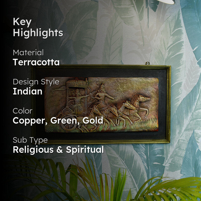 Mahabharatha Legend Terracotta Wall Accent media 2
