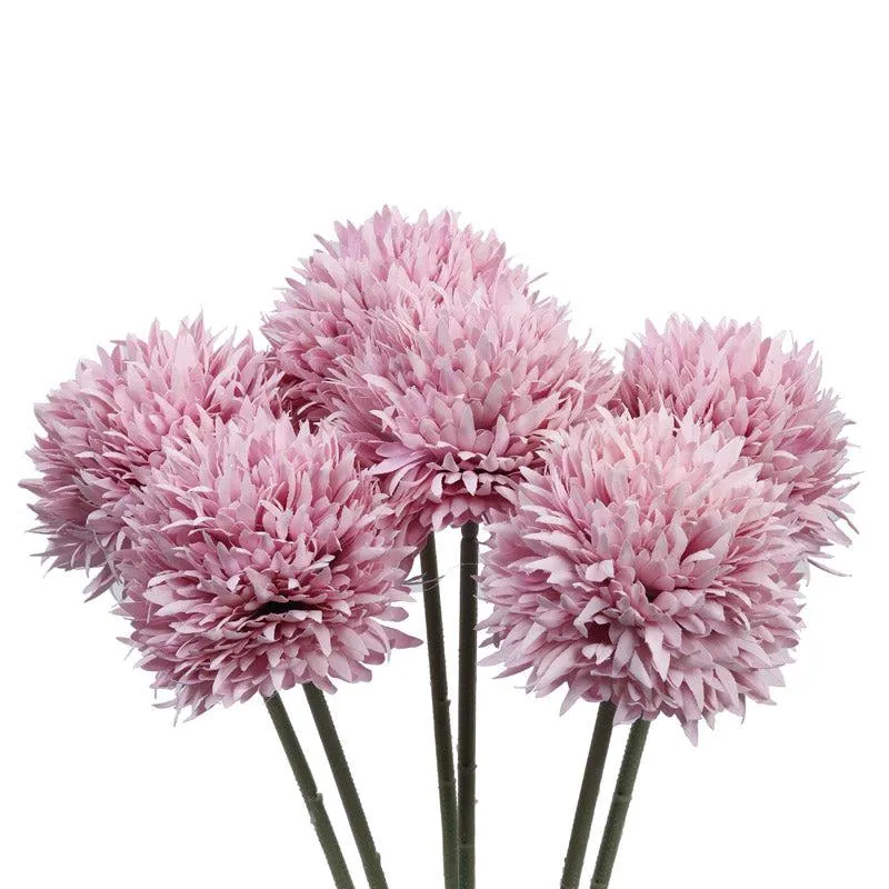 Artificial Realistic Chrysanthemum Flower Stick (Lavender) - Set Of Six media 6