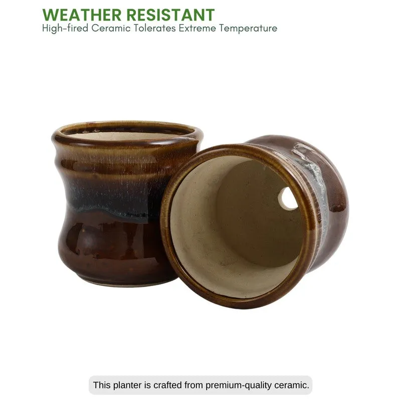 VelourVista Pots Brown - Set Of Two media 5