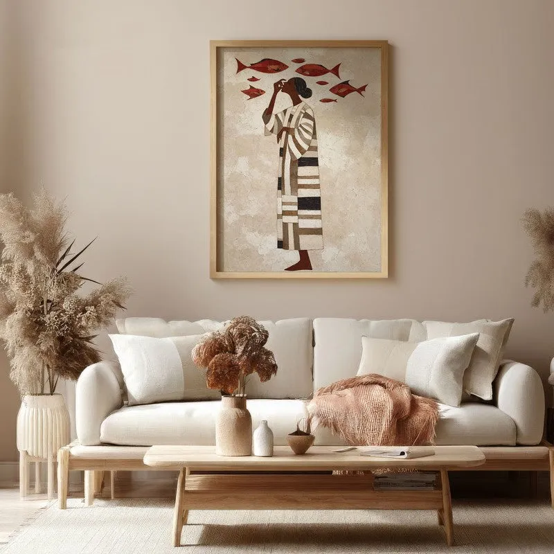 Soraya Travel Illustration Canvas Wall Painting With Brown Frame media 4