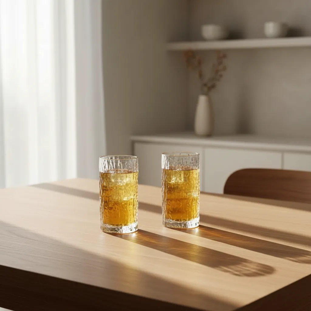 Hailey Hammered Drinking Glass (300 ml and 500 ml) - Set Of Four media 1