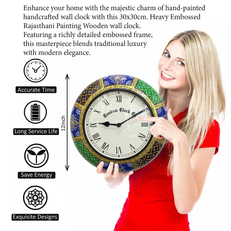 Calyra Brass Analog Wall Clock media 8