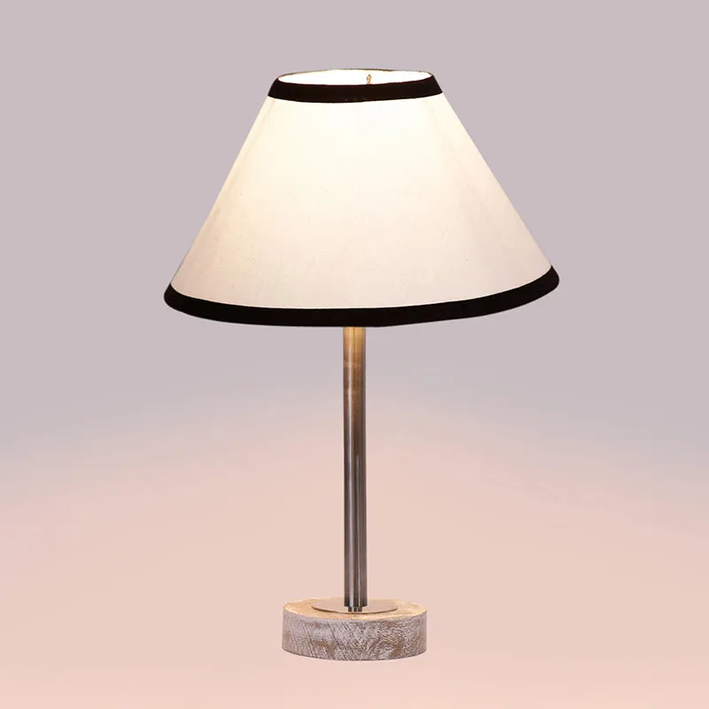 Cotin II Stripe Rodin Wooden Table Lamp - White,Silver media 5