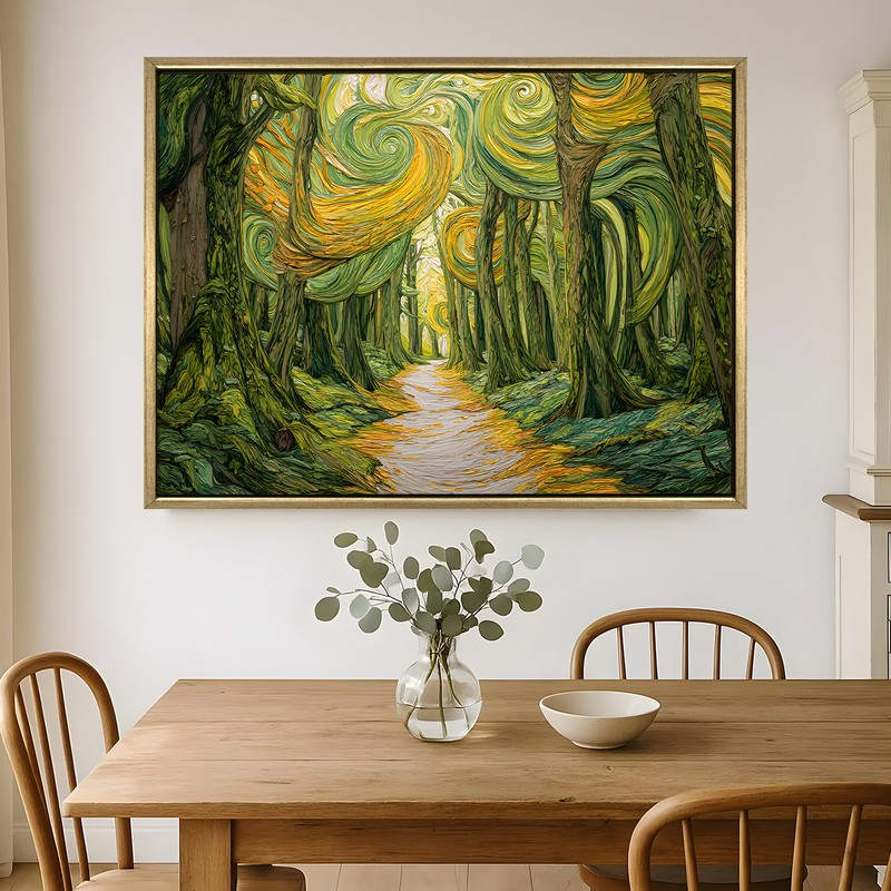 Natures Corridor Canvas Wall Painting With Frame