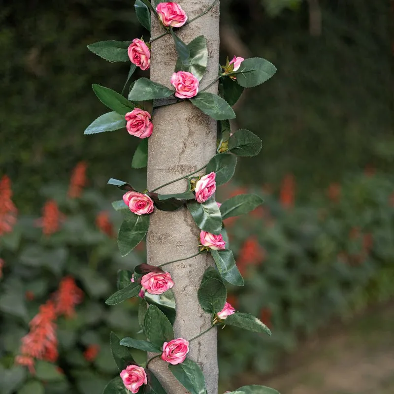 Fiora Artificial Velvet Rose Creeper (Dark Pink) Set of Five media 3