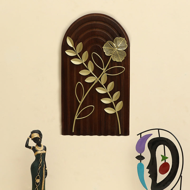 Michle Floral Metal & Wood Wall Accent