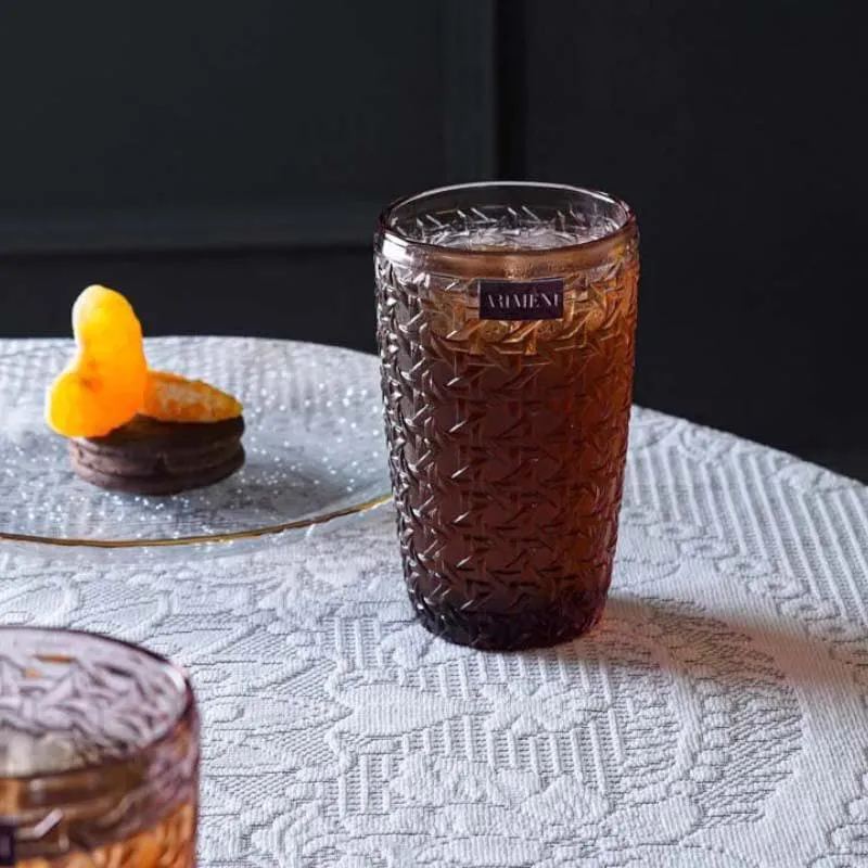 Elixir Tall Glass (Maroon) (390 ml ) - Set Of Four media 4
