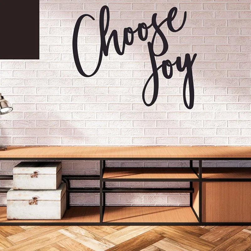 Choose Joy Black Iron Wall Accent media 1