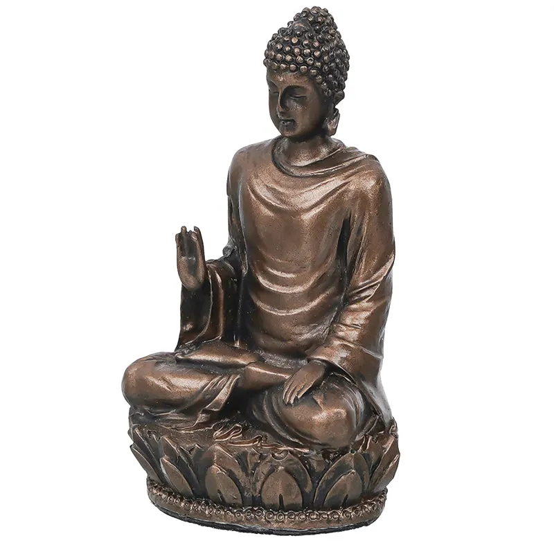 Buddha On Lotus Bronze Idol media 4