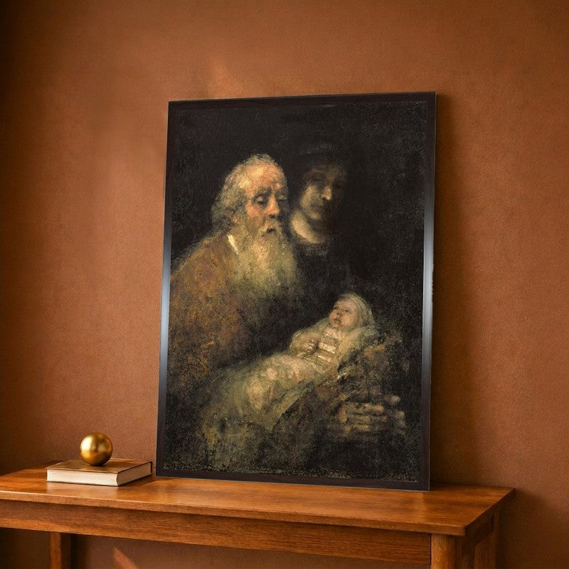 Simeon In The Temple 1669 Canvas Wall Painting - 9 x 12 Inches