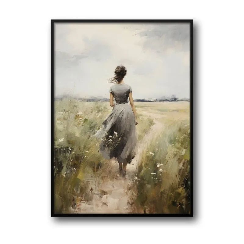 Fields of Solitude Archival Canvas Wall Art - Black Frame media 5