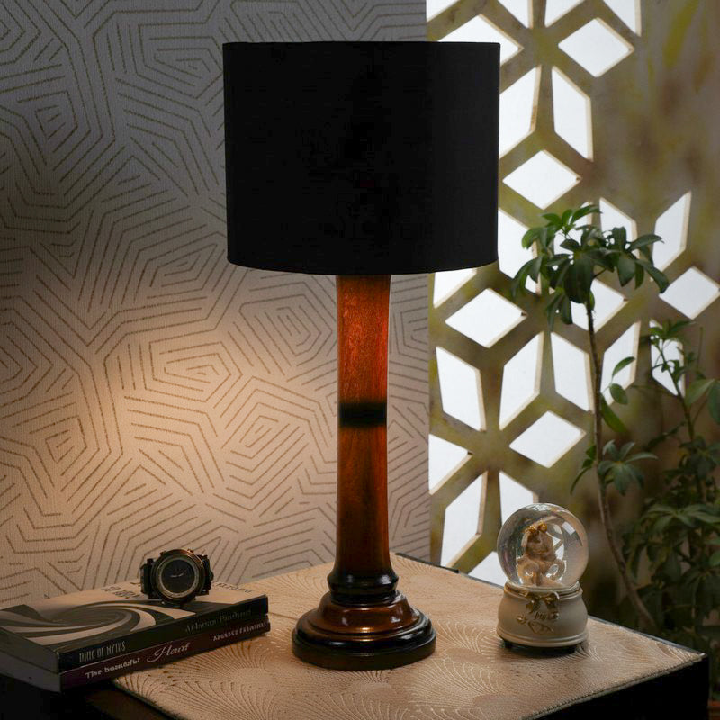 Blace Nao Fabric Table Lamp - Black,Brown