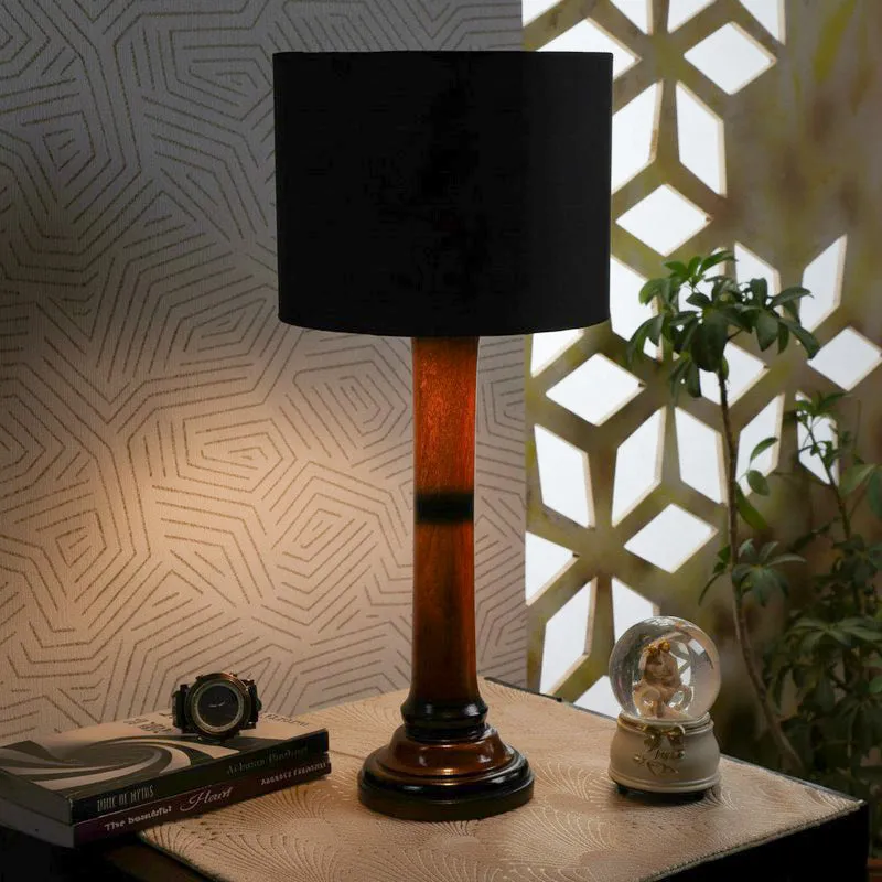 Blace Nao Fabric Table Lamp - Black,Brown media 1