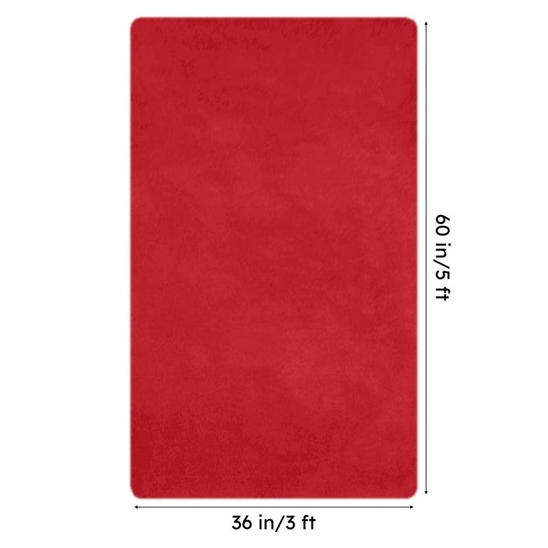 Ruffle Luxe Area Rug - Red media 8