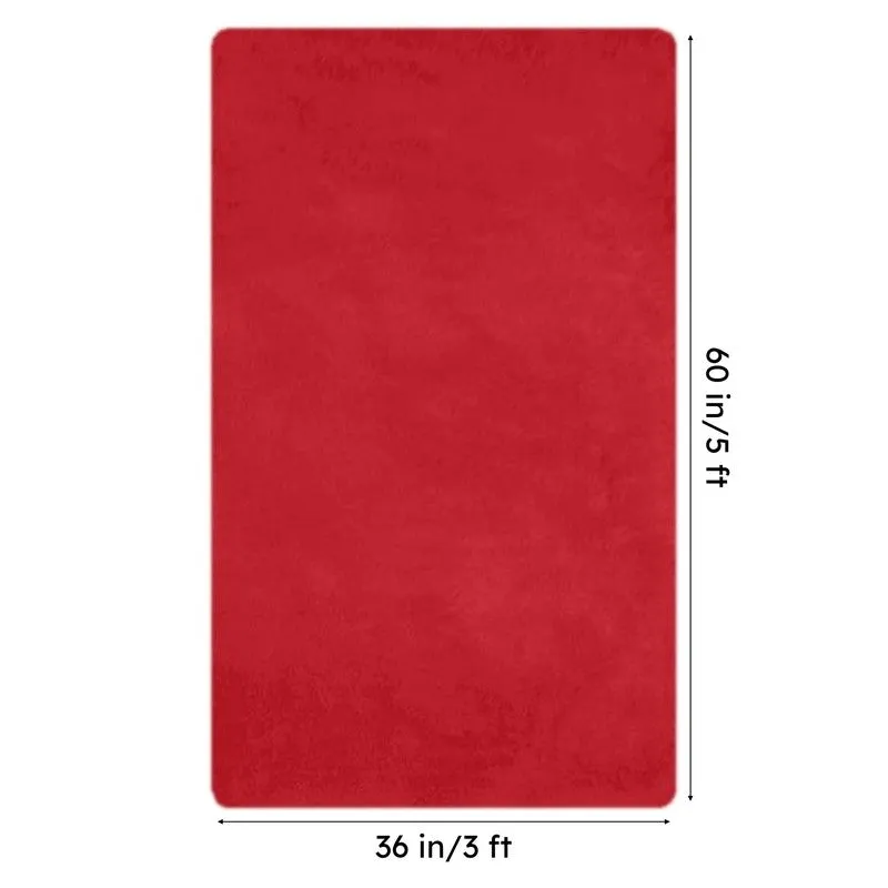 Ruffle Luxe Area Rug - Red media 8