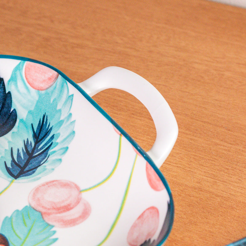 Aqua Petal Porcelain Platter - Set Of Two media 4