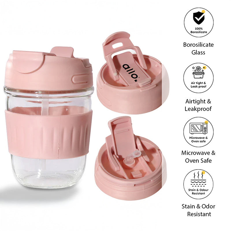 Lazo Glass Sipper - Light Pink image 3