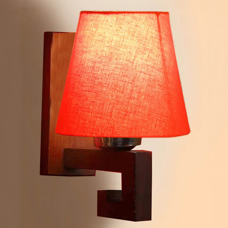 Oranje Conical Wooden Wall Lamp media 4