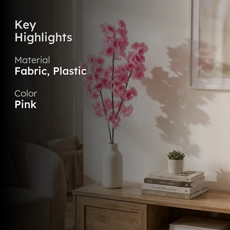 Blossira Cherry Blossom Fabric Arificial Flower - Pink media 2