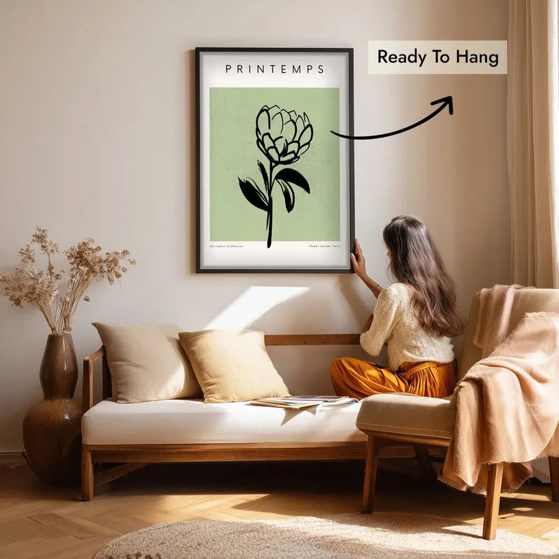 Vernal Poise Canvas Wall Painting With Black Frame media 7