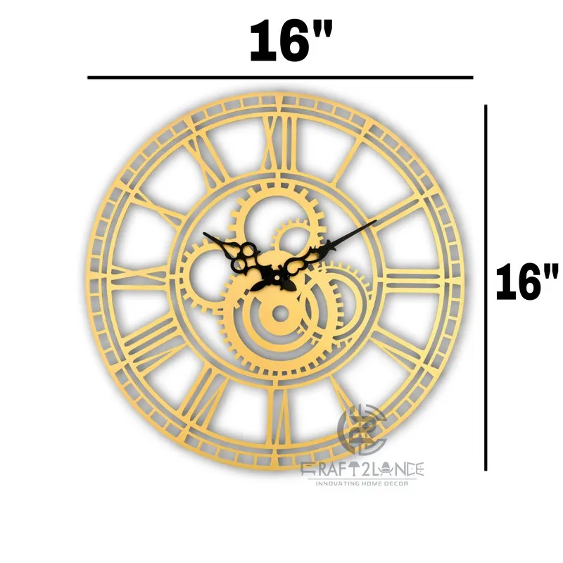 Lapsed Silent Wall Clock - Gold media 8