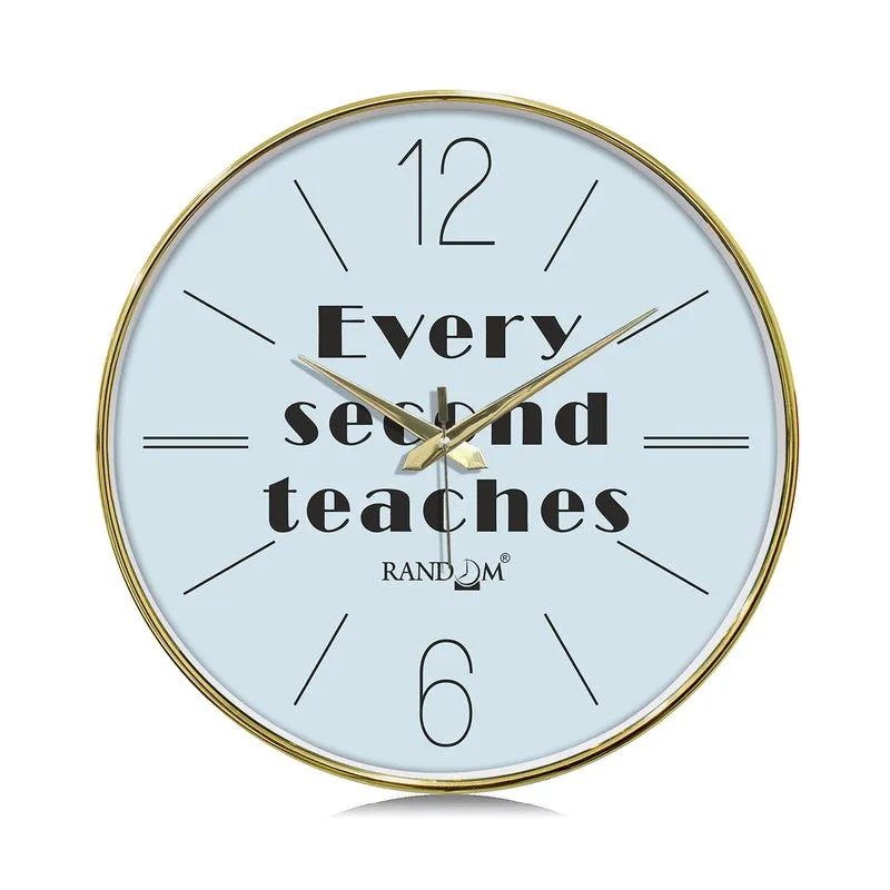 Every Second Teaches Round Analog Wall Clock - Blue media 3