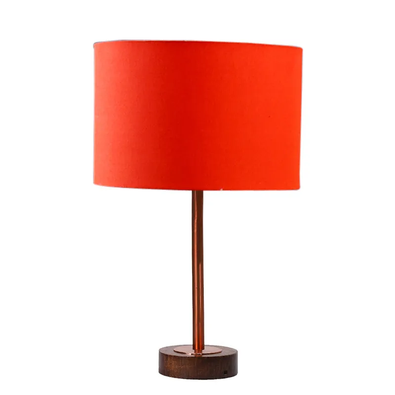 Cotin I Rodin Wooden Table Lamp - Orange,Copper,Brown media 4